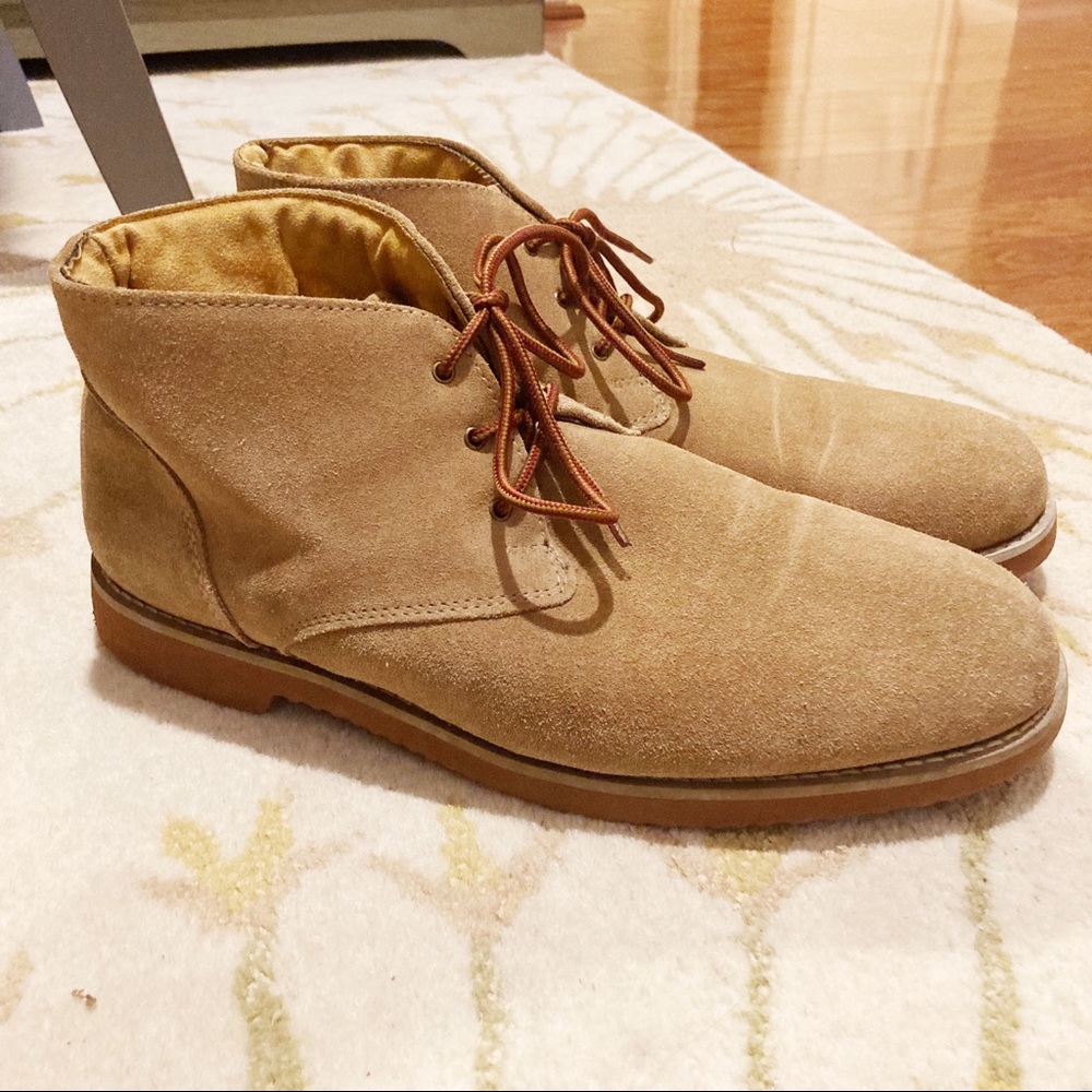 Nunn Bush Suede Chukka Ankle Boots Tan SZ 10.5